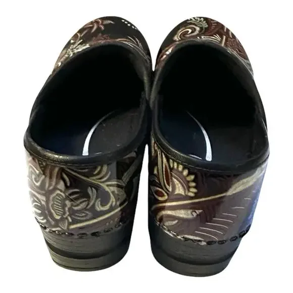 Sanita Chaya Arabesque Patent Leather Professional Clogs EU 38 Womens Size 7-7.5 - Picture 5 of 6